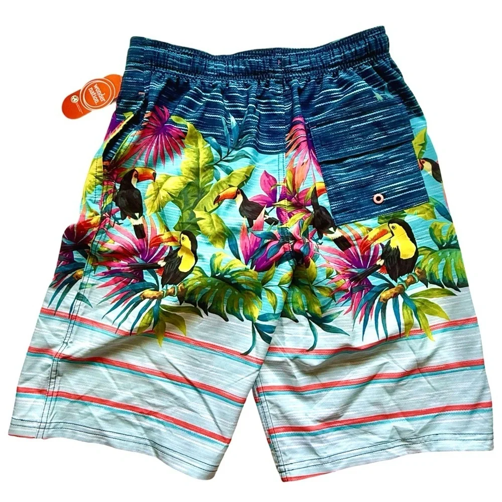 NEW Tropical Board Shorts /Swim Trunks with front & back pocket  - Sixe XXL